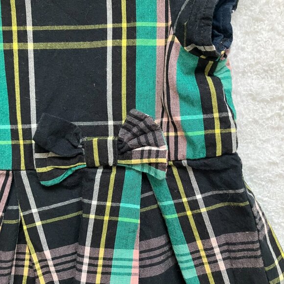 Joe Fresh 12-18M Plaid Pleated Dress 100% Cotton EUC Baby Girl - Picture 5 of 15